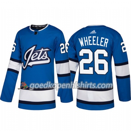 Winnipeg Jets Blake Wheeler 26 Adidas 2018-2019 Alternate Authentic Shirt - Mannen